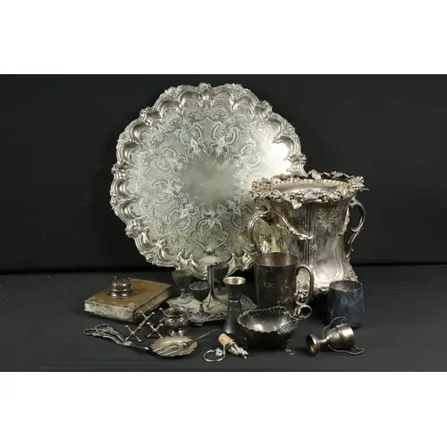 Collection of antique and later silver plate, to comprise a ...