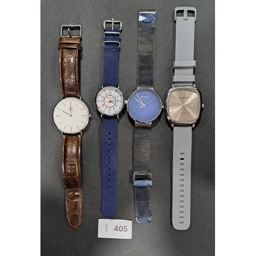 FOUR WRISTWATCHES comprising Daniel Wellington model Classic...