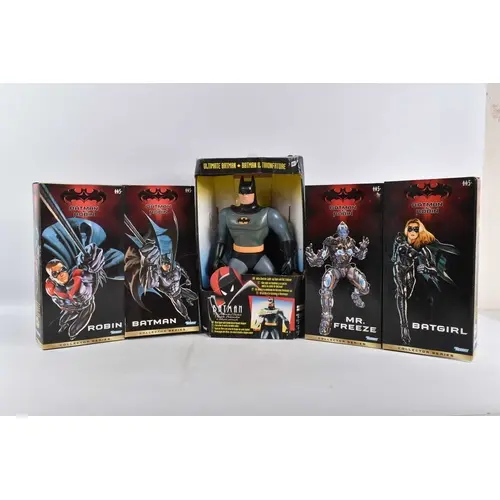FIVE BOXED KENNER BATMAN ACTION FIGURES, to include a Kenner...