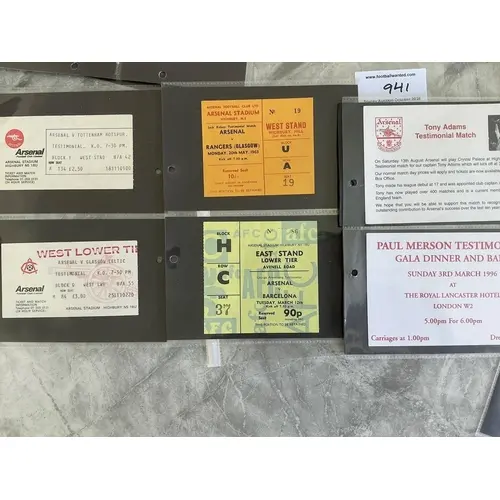 Arsenal Testimonial Football Match Tickets: Home matches for...