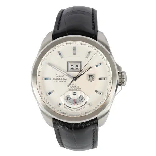 A gentleman's recent stainless steel Tag Heuer Grand Carrera...