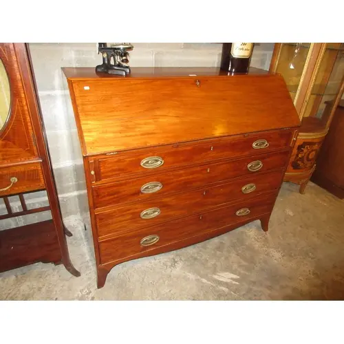 George III Mahogany Bureau, 112x52x106cm h