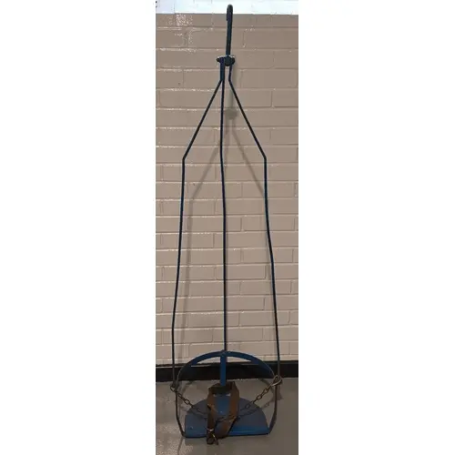 Vintage 1930s metal blue painted fairground swing seat 170cm...