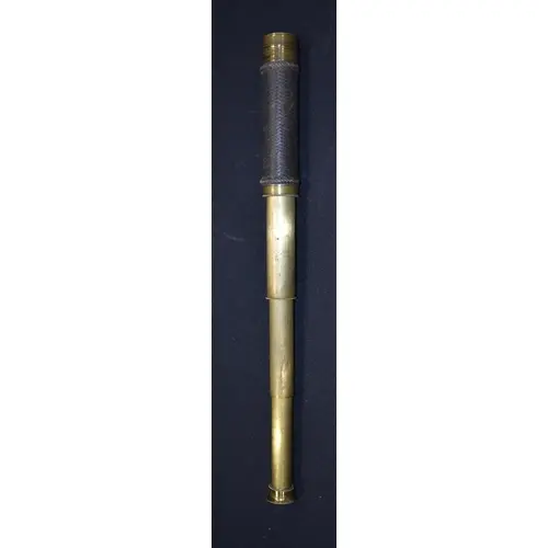 A vintage brass 3 draw telescope 41cm
