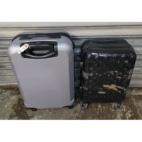 TWO SUITCASES INC. SKY FLIGHT Note: cases and bags are empty