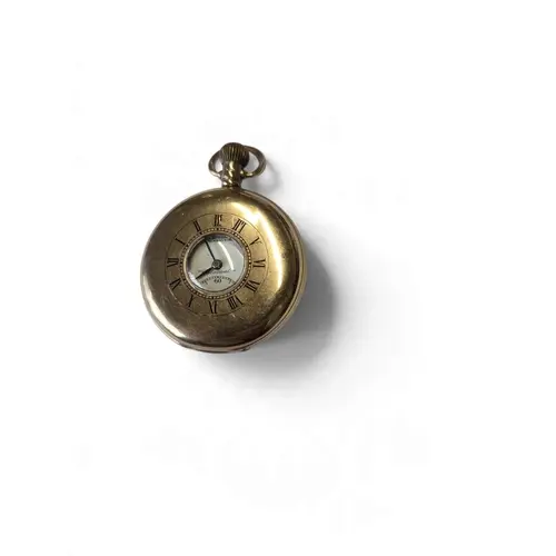 A good 9-carat gold half-hunter pocket watch by John Elkan o...