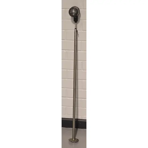 A vintage Grampian dynamic theatre microphone on telescopic ...