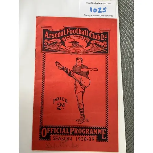 38/39 Arsenal v Derby County Football Programme: Excellent c...