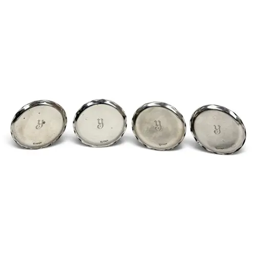 FOUR SILVER COASTERS Weight: 114gms