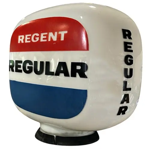 A Regent Regular glass pump globe, Webb's Crystal Glass Co L...
