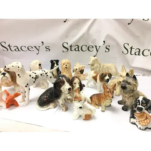 vintage ceramic and porcelain dog figurines, including popul...
