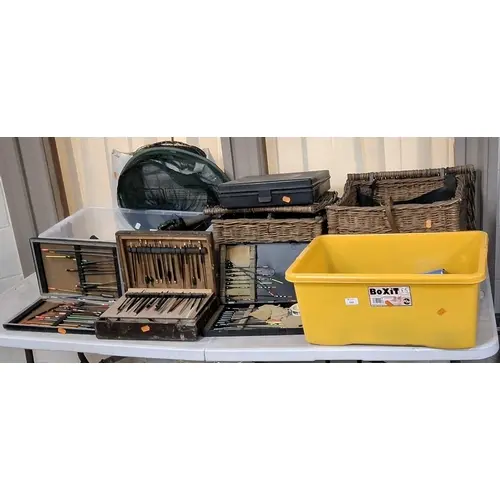 A LARGE QUANTITY OF FISHING EQUIPMENT, to include mostly unm...