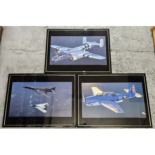 3 F/g Photographic Aviation Prints incl. The North American ...