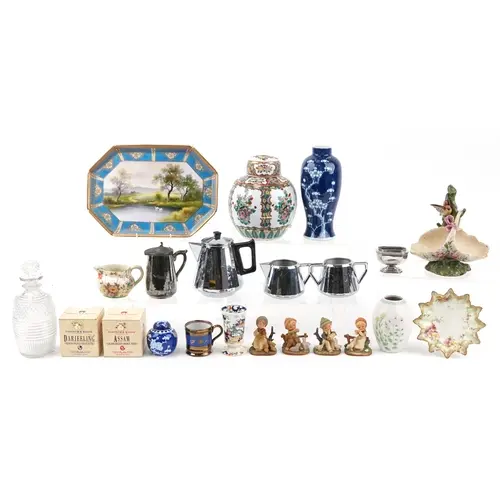 Antique and later china and glassware including Hummel figur...