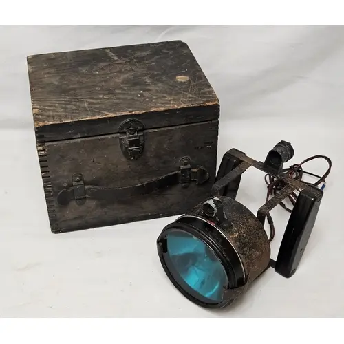 Boxed RAF WWII Signalling Lamp with blue lens 3198