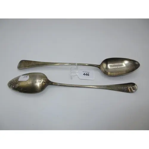 Pair of Georgian Silver Basting Spoons, London 1798, Maker R...