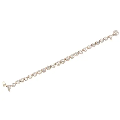 A Victorian diamond line bracelet, late 19th century, compos...