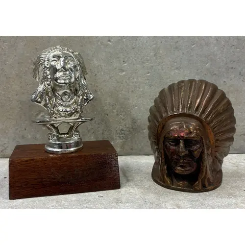 A bonnet mascot in the form of a Native American Indian Chie...