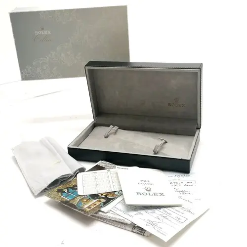 Rolex EMPTY cellini retail watch box in original card outer ...