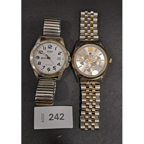 TWO FASHION WATCHES comprising Casio and Beverly hills polo...