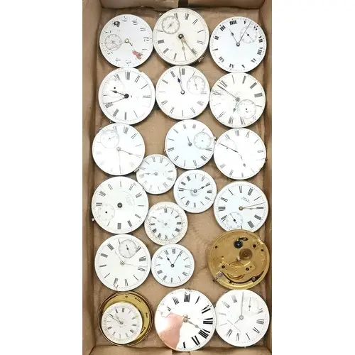 20 x pocket watch movements inc Slaters million, Kays triump...