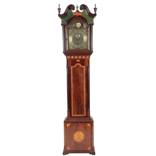 A musical longcase clock, by Monkhouse, Carlisle, 19th centu...