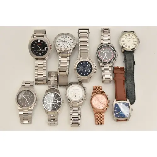 AN ASSORTMENT OF WRISTWATCHES, ten branded fashion watches, ...
