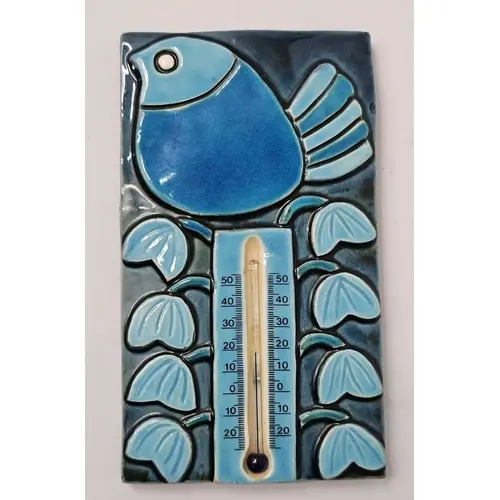 Vintage Ceramic Wall Thermometer by Miethe Espelt with styli...
