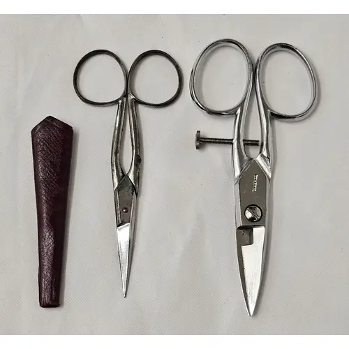 Pair Champion Adjustable Button Hole Scissors with screw fit...