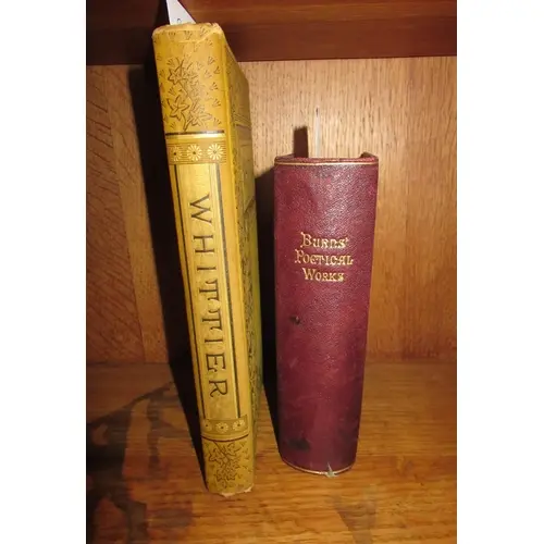 Robert Burns Poetical Works, 1915, in decorative leather bin...