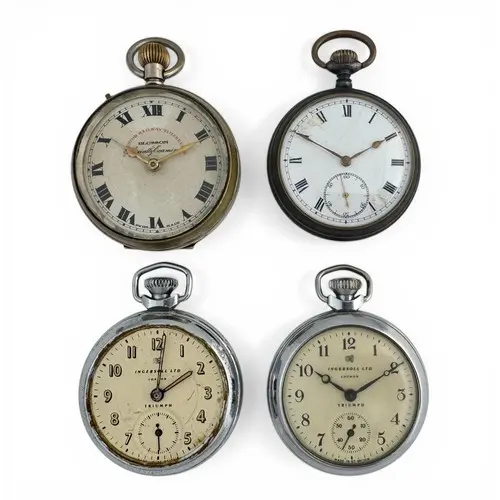 Four pocket watches, to include two Ingersoll Triumph pocket...