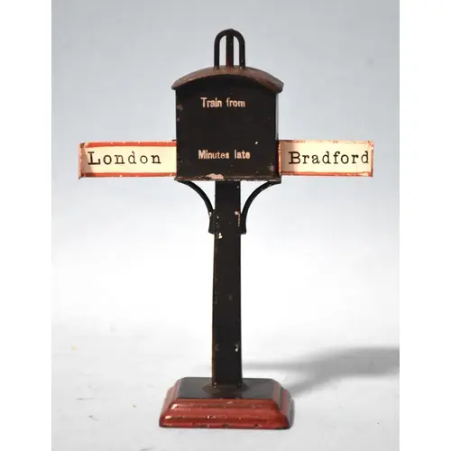 Märklin, O gauge, train indicator with "Train From" and...