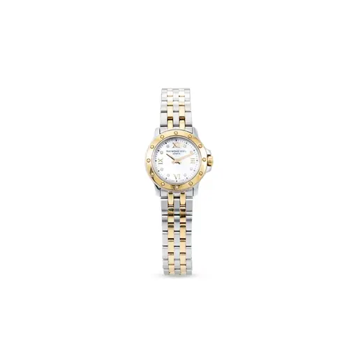 A LADY'S RAYMOND WEIL WRIST WATCH, mother-of-pearl dial, Rom...