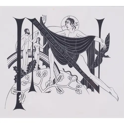 Eric Gill (1882-1940), wood engraving on paper, The Creation...