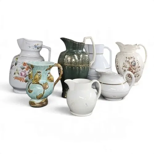 A large quantity of 19th Century and later Teawares on one s...