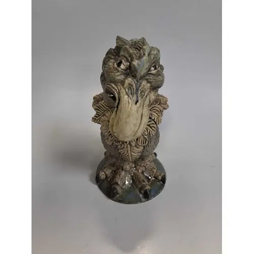 AN EARLY COBRIDGE STONEWARE 'GROTESQUE' NOVELTY JAR AND COVE...