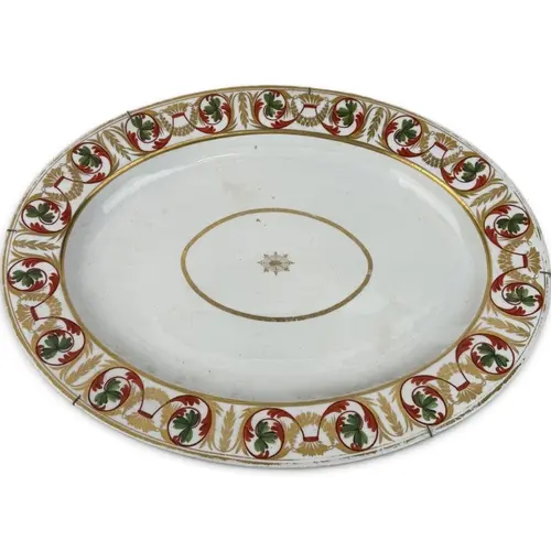 A ROYAL CROWN DERBY PORCELAIN PLATTER Marked to verso. 51cm ...