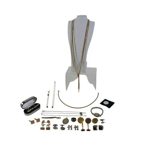 A Rolex wrist watch movement, 32mm with white dial and blued...