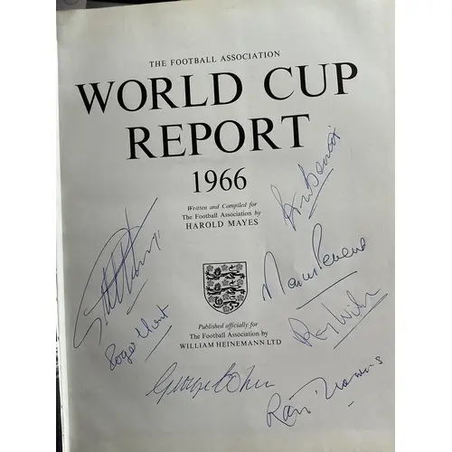 1966 World Cup Report Multi Signed Football Book: Very good ...