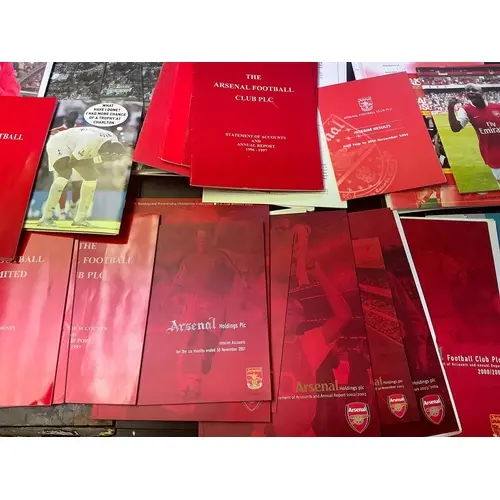 Arsenal Accounts + Shareholders Reports: Complete run from 9...