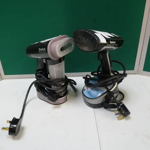 A Tefal steam force garment steamer and a Tefal Pure Force 3...