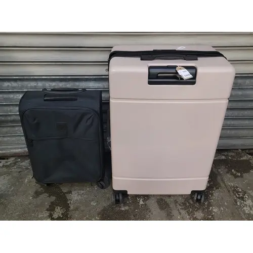 TWO SUITCASES INC. TRIPP BLACK, NO-BRAND HARDDSHELL BIG SIZE...
