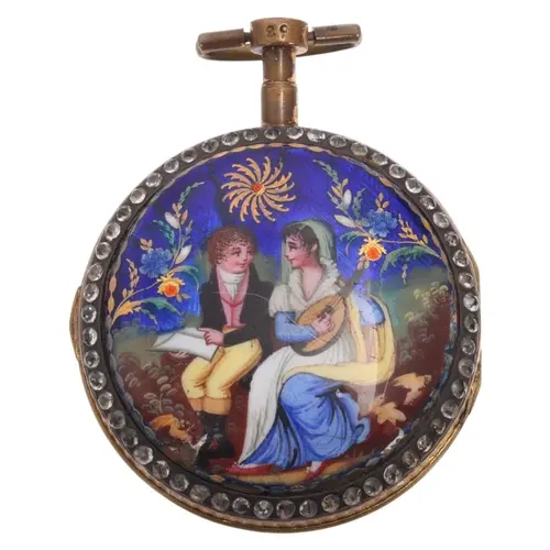 BREGUET OF PARIS - a late 18th century gilt-metal enamel and...