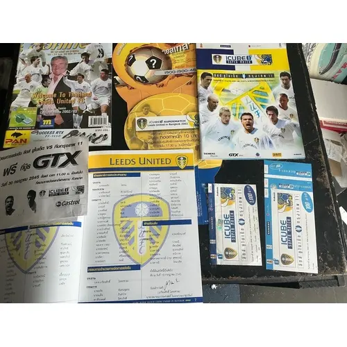 2002 Bangkok v Leeds Thailand Tour Football Memorabilia: Inc...