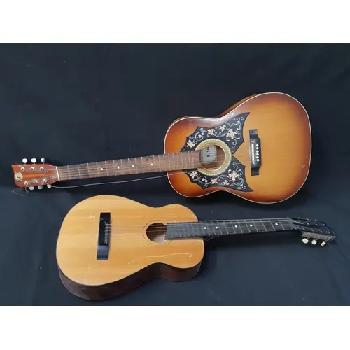 PAIR OF VINTAGE ACOUSTIC GUITARS comprising a Japanese K.34...