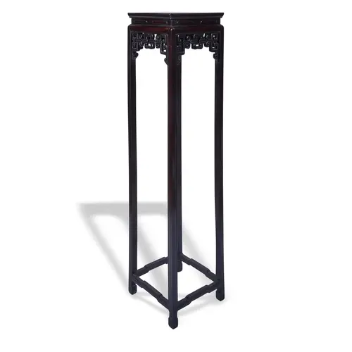 A CHINESE CARVED HARDWOOD STAND LATE QING DYNASTY 硬木架 晚清 the...