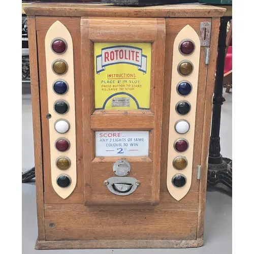 Vintage Rotolite Allwin style arcade machine