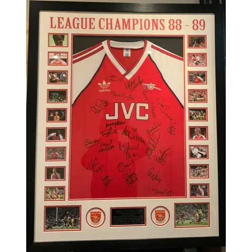 Arsenal 1988 - 1989 League Winners Signed Framed Football Sh...