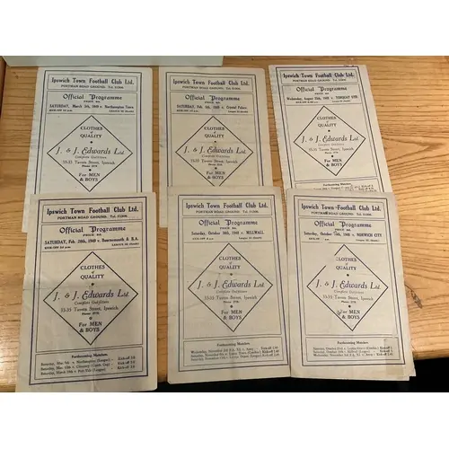 Ipswich Town 48/49 Home Football Programmes: Excellent condi...