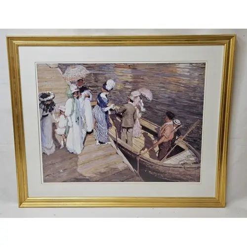 F/g Print entitled 'The Ferry' by E. Phillips Fox (Australia...